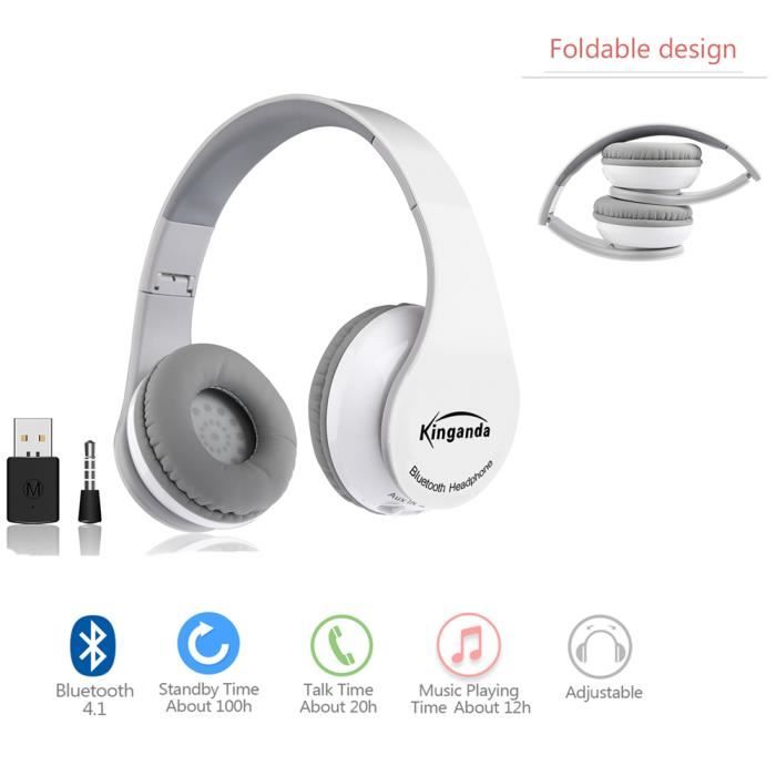 Sans Fil Bluetooth Usb Dongle Gaming Stéréo Headset Pour Casque