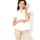Camaieu - Chemise femme en coton CLOVIS MC BLANC