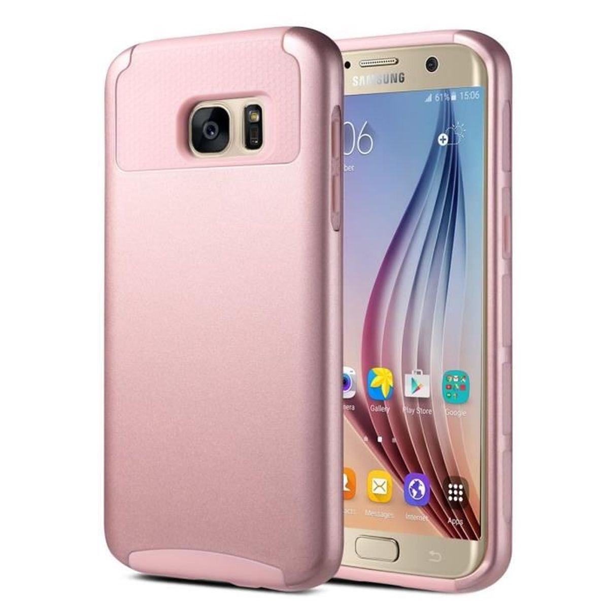 coque galaxy s6 edge or rose raye coque galaxy s6 edge or rose raye