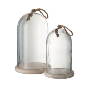 OUNONA Cloche En Verre Transparent Avec Base Solide Pour Fleurs