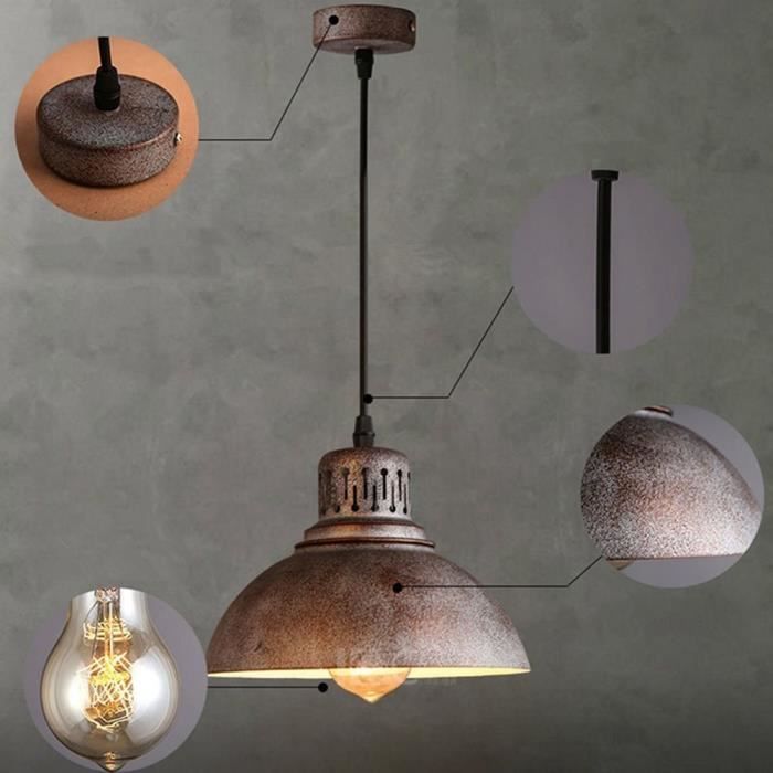  Lampes  plafond  Vintage  lampe  suspension M tal industriel 