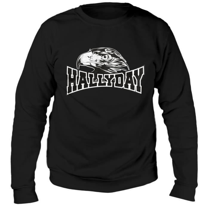 Sweat Tête d'Aigle Johnny Hallyday - Homme - Noir