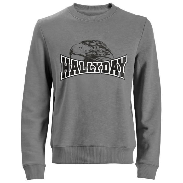 Sweat Tête d'Aigle Johnny Hallyday - Homme - Gris