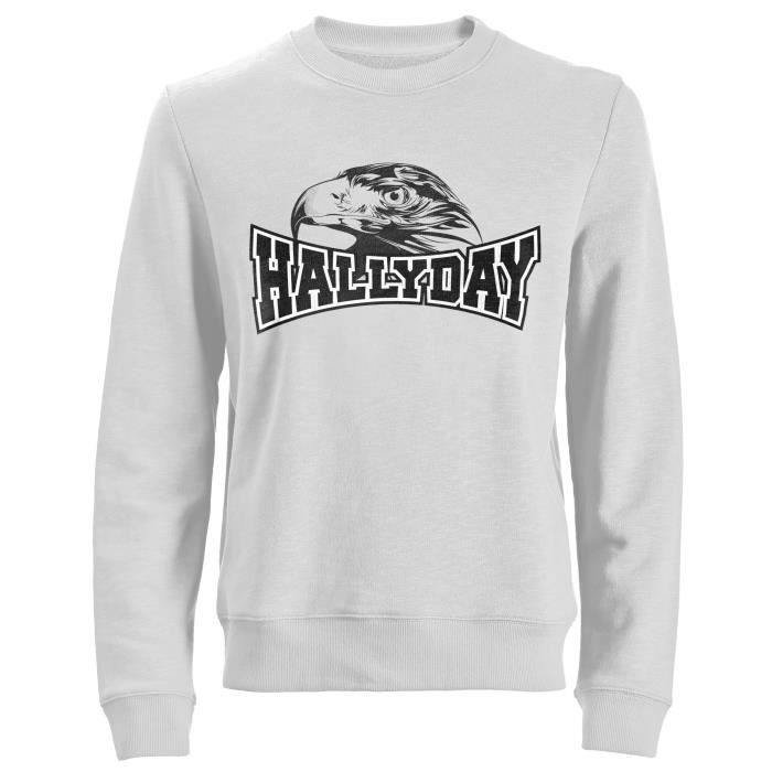 Sweat Tête d'Aigle Johnny Hallyday - Homme - Blanc