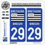 2 Stickers autocollant plaque immatriculation 977 Saint Barthélemy Collectivité