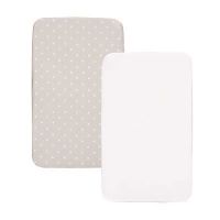 PARURE DE LIT BÉBÉ CHICCO Draps housse Next 2 Me Lot de 2 Silver PARURE DE LIT BÉBÉ CHICCO Draps housse Next 2 Me Lot de 2 Silver