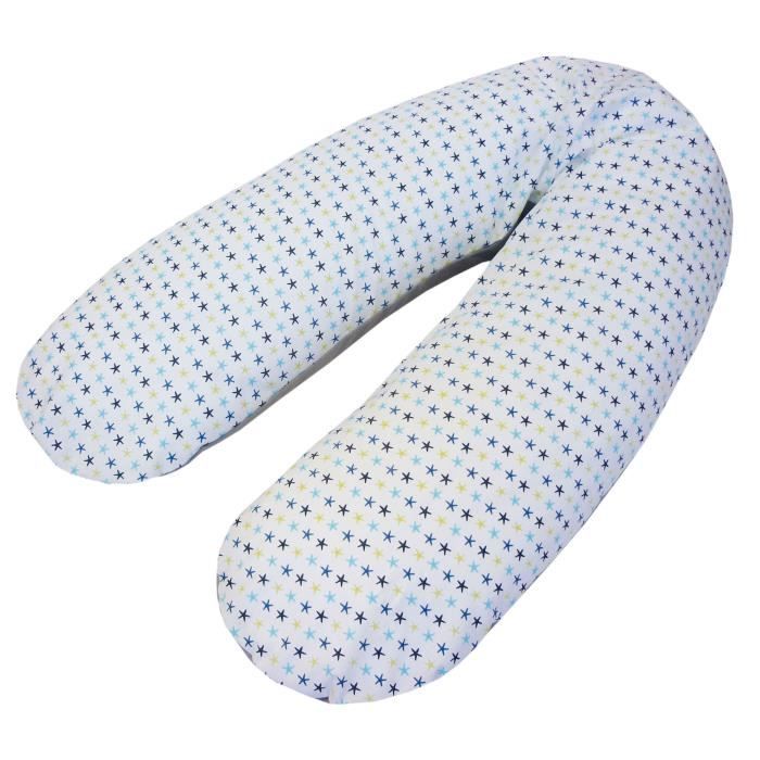 TINEO Coussin de Maternité Gris Imprimé Etoiles