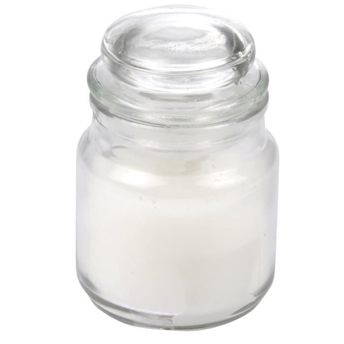 Bougie parfumée en bocal - Ø 6 x H 9 cm - Parfum : fleur de Jasmin