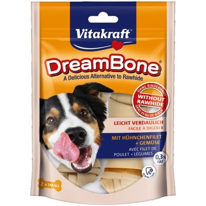 VITAKRAFT Os à mâcher DreamBone os poulet S - Pour chien - 2 pièces