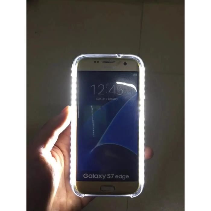 Cas de téléphone Lumee lumineux LED selfie pour Samsung