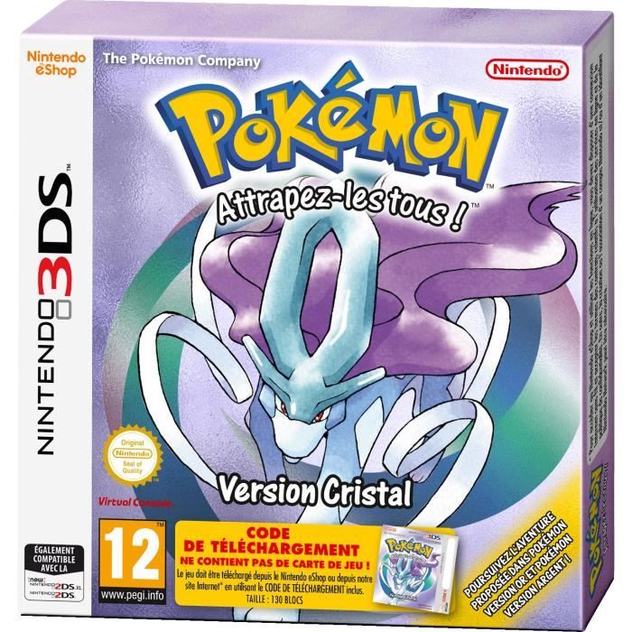 Pokemon Version Cristal jeu 3DS