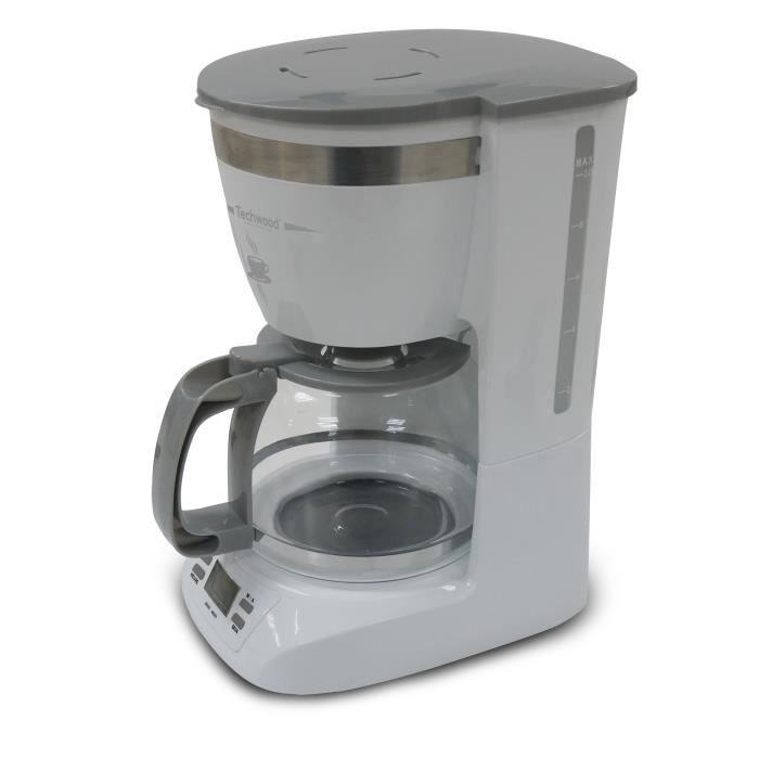TECHWOOD TCA-991 Cafetière filtre programmable - Blanc