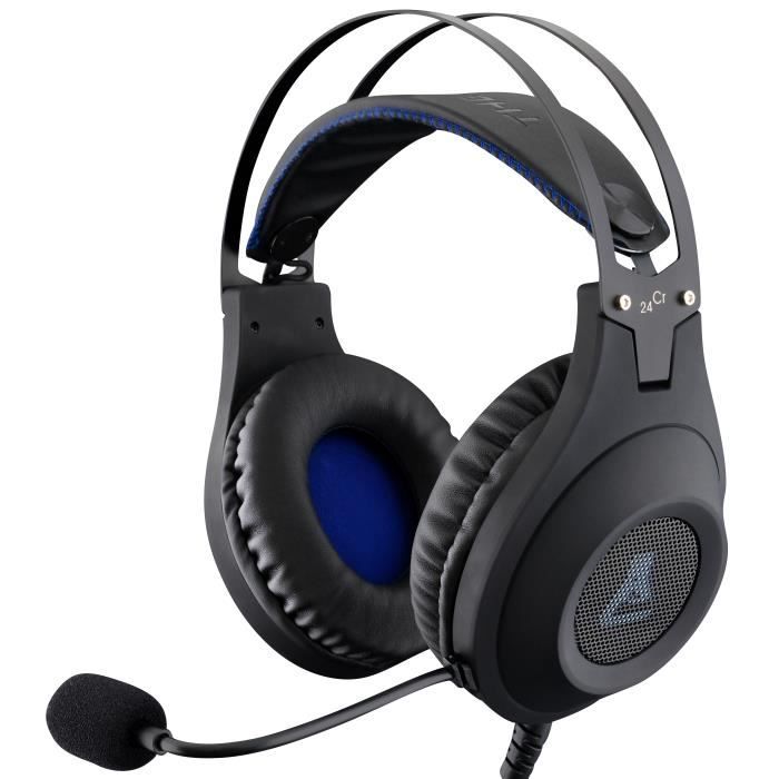 THE G-LAB Casque Gaming KORP CHROMIUM - XTRA BASS sound system - Impédance : 32O - Taille drivers : Ø 50 mm