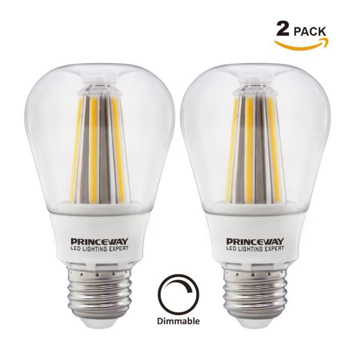 Globe Ampoule E27 Blanc 3000k 2 Dimmable Edison Lot Filament De À 8w Cob 810lm Chaud Led Super Brilliant pqVSUzM
