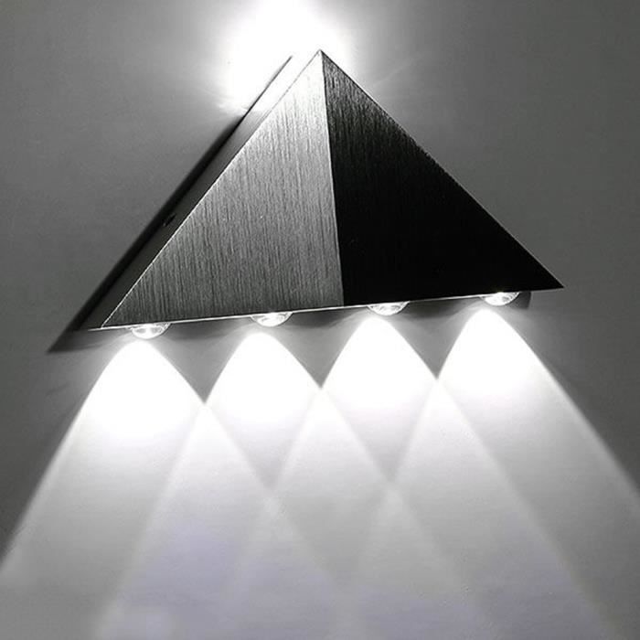 Applique Murale Led Pour Cuisine 5W aluminium triangle Applique murale à LED blanche lumière de  Applique Murale Led Pour Cuisine