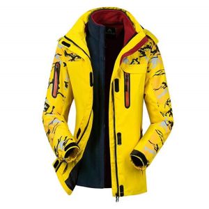 Imperméable Femme Pièces Deux Hiver Veste Capuche Camouflage À Chaud TFKlc1J