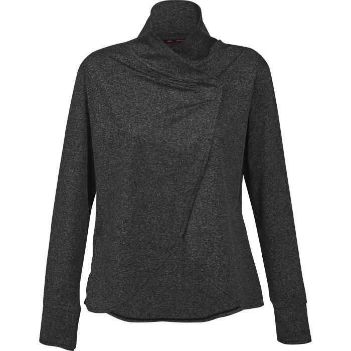 ATHLI-TECH Sweatshirt Emy Gilet - Femme - Gris anthracite chiné