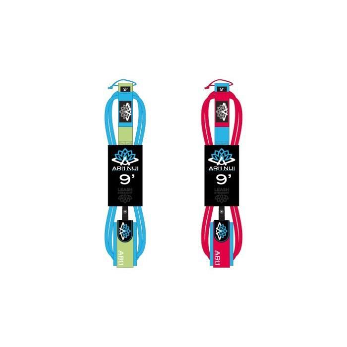 ARI'INUI Leash Droit Cheville - Ø 9 mm - Rouge et Bleu