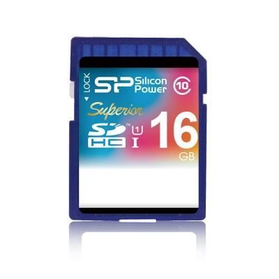 SILICON POWER Carte mémoire SD UHS-1 Superior - 16 Go