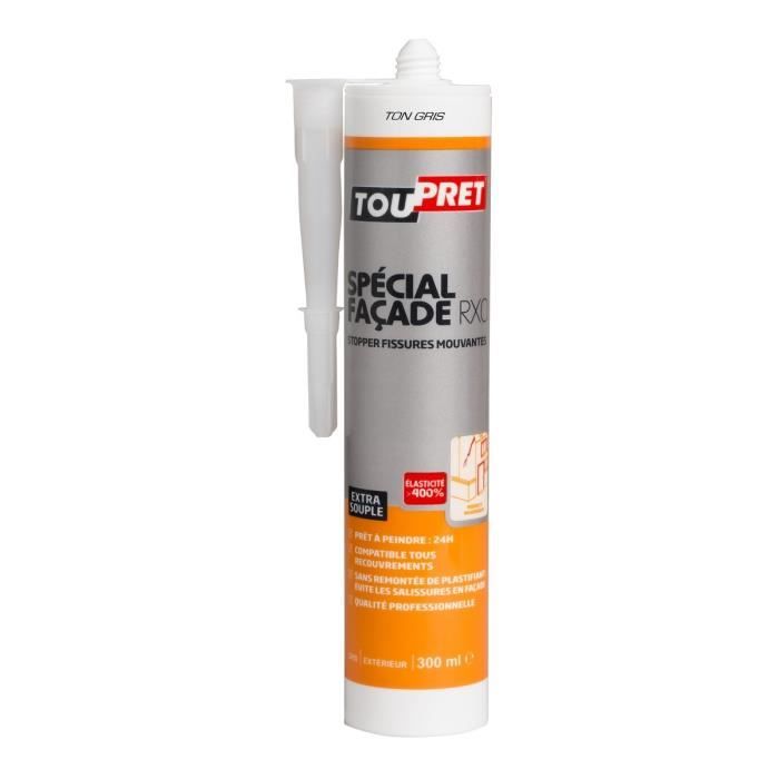 TOUPRET Enduit Spécial façade RX0 cartouche ton gris