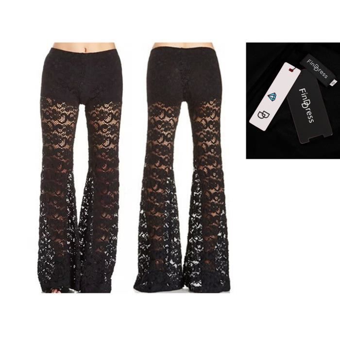FindDress Pantalon Dentelle Femme Taille Haute Sexy ...