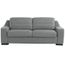 Canape Convertible Ouverture Rapido Giacinto Cuir Eco Gris Clair