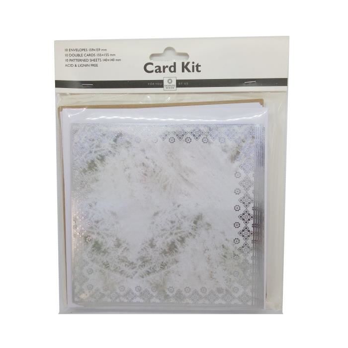 PANDURO Cartes enveloppe carré - Vert Noël - 10 pièces
