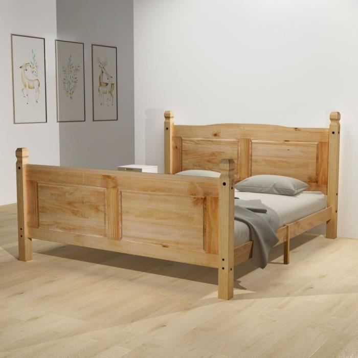 Cadre de lit bois 160x200 - Achat / Vente pas cher