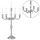 Chandelier bougeoirs 5 branches en aluminium et ni