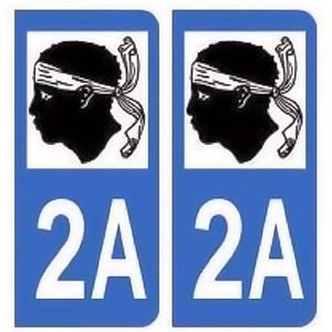 Sticker plaque immatriculation corse - Achat / Vente pas cher
