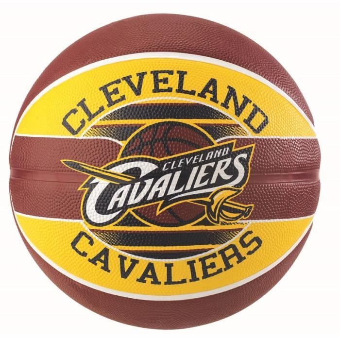 SPALDING Ballon de basket-ball NBA Team Cleveland Cavaliers - Grenat et jaune - Taille 5