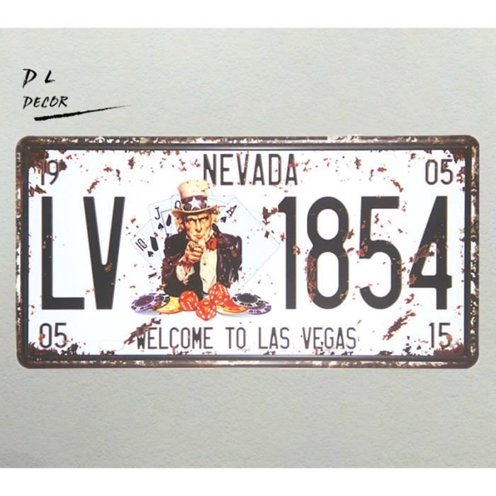 Dl Nevada Lv 1854 Oncle Sam Peinture Métal Vintage Signes Affiche