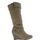 Bottes femme taupe fourrées à ta...
