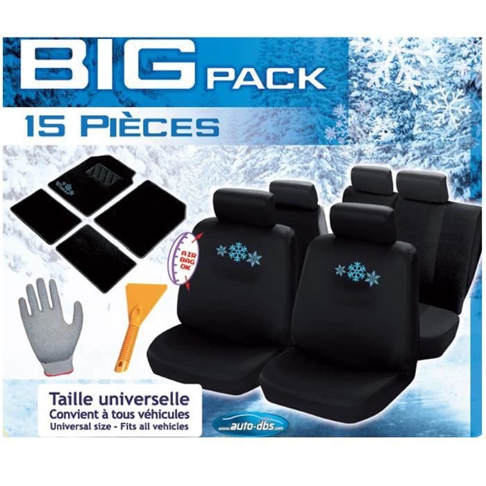 Big Pack Hiver Auto de 15 Pièces Noir et Bleu