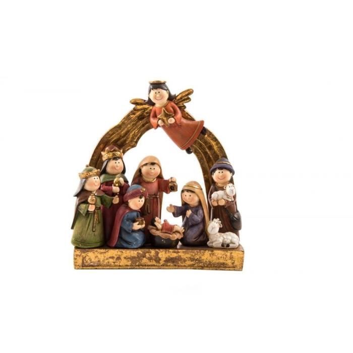 Santon de Noël en résine 20x6,5x21 cm