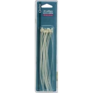 20 Colliers 200X3,6 mm Blancs