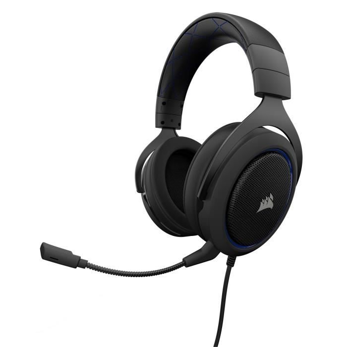 CORSAIR Casque Gamer Filaire HS50 - Bleu (CA-9011172-EU)