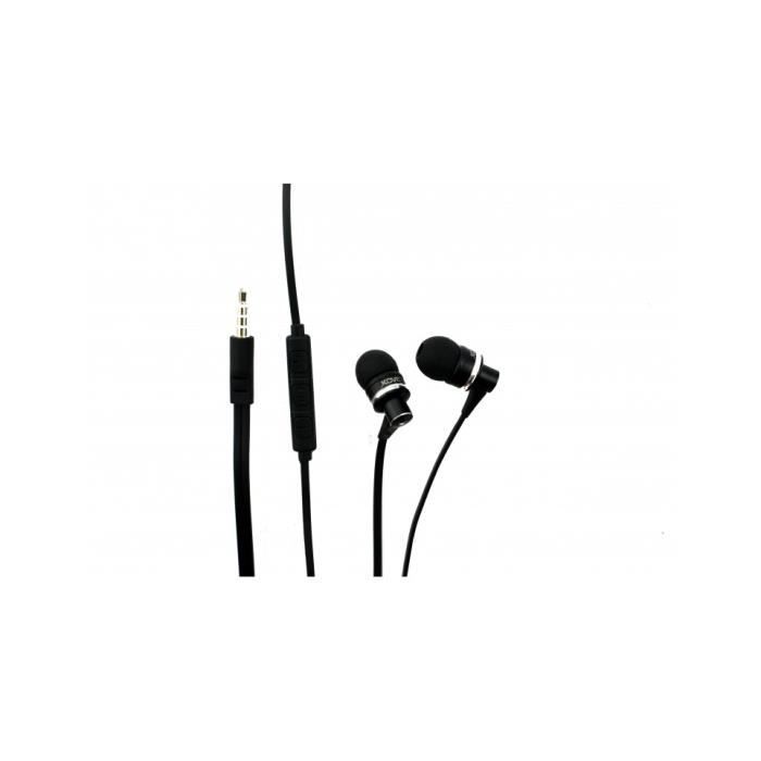 KOVE K250 Ecouteurs intra-auriculaire filaire avec micro intégré - Noir