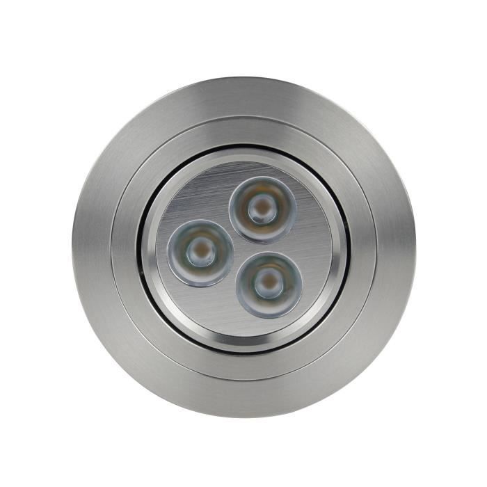 XQ-LITE Spot 3 LED encastrable orientable Sacha 3 W gris