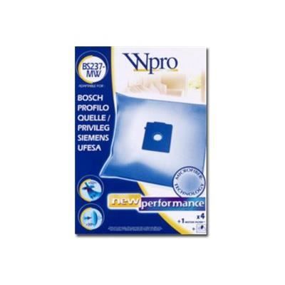 WPRO BS237-MW Sac aspirateur Bosch / 4 sacs + 1 FM Fermeture propreté