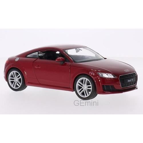 miniatures montées - audi tt rouge métallisé 2014 1/24 welly - achat