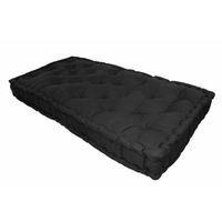 COUSSIN - MATELAS DE SOL Matelas de sol 100% coton 60x120x15cm NOIR COUSSIN - MATELAS DE SOL Matelas de sol 100% coton 60x120x15cm NOIR