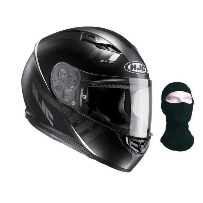 HJC Casque intégral CS-15 Space noir gris + cagoule