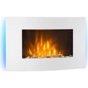 cheminee electrique villas - 1800w - blanc