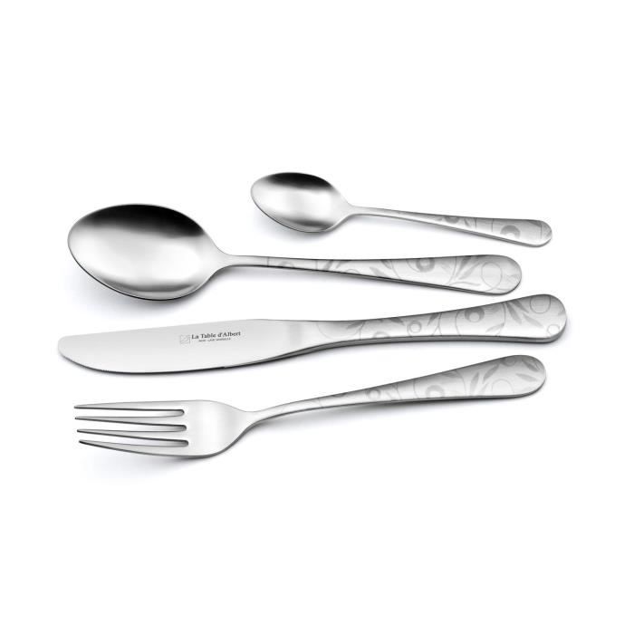 Ménagère 24 pièces Inox Laser FEUILLAGE