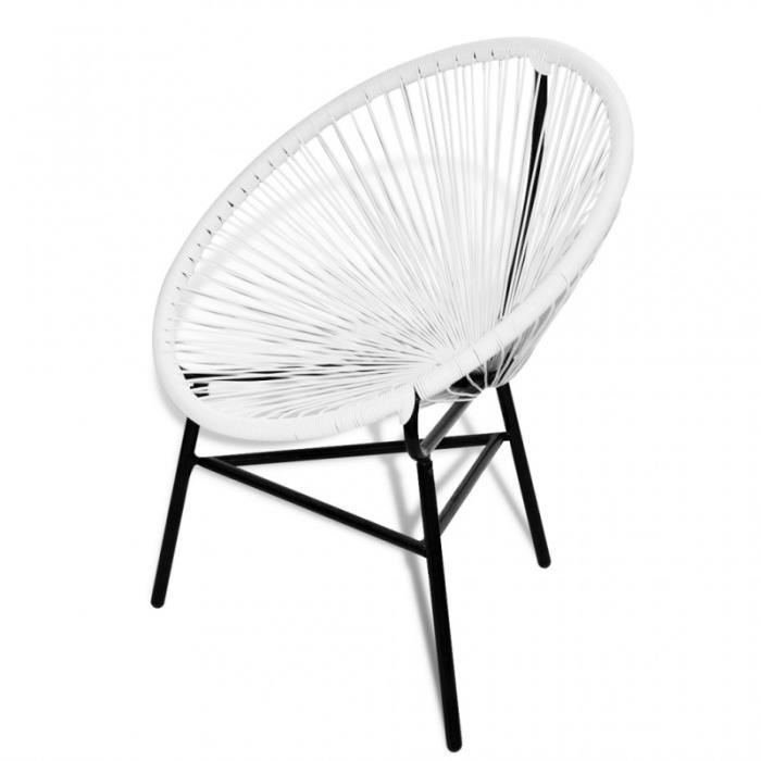 chaise fauteuil de jardin en polyrotin pour intrieur ou extrieur noir et blanc mdj02002 - Chaise Exterieur chaise fauteuil de jardin en polyrotin pour intrieur ou extrieur noir et blanc mdj02002 - Chaise Exterieur