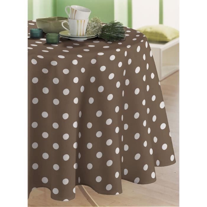 Nappe en toile cirée rectangulaire 140x200 cm MARTIN TAUPE - Achat