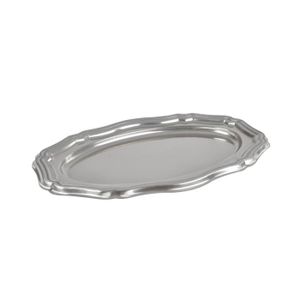 Lot de 2 plateaux Louis XV jetables 40x26 cm argent