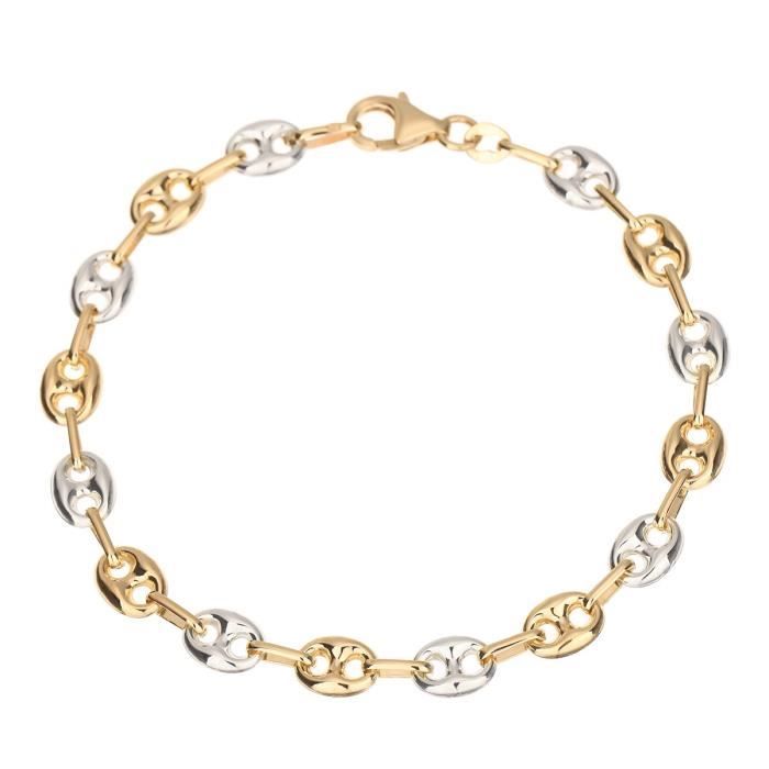 Les Bijoux d'Emma - Bracelet Maille Grain de Café - OR 9CT