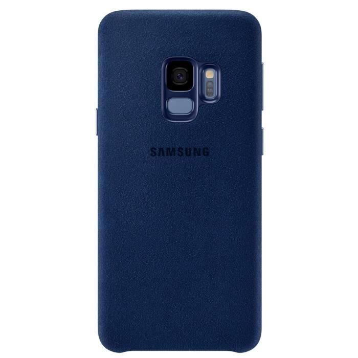 Coque smartphone SAMSUNG Coque en Alcantara Bleu pour S9